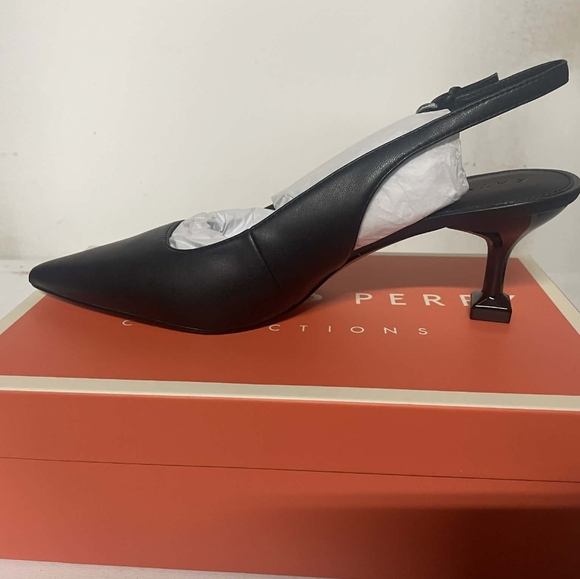 Size 10! Katy Perry Collections Black Slingback Heels - Picture 6 of 6